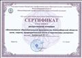 Сертификат участника дискуссионной площадки "Инклюзивное образовательное пространство Новосибирской области: цели, задачи, предварительные итоги и перспективы развития" 